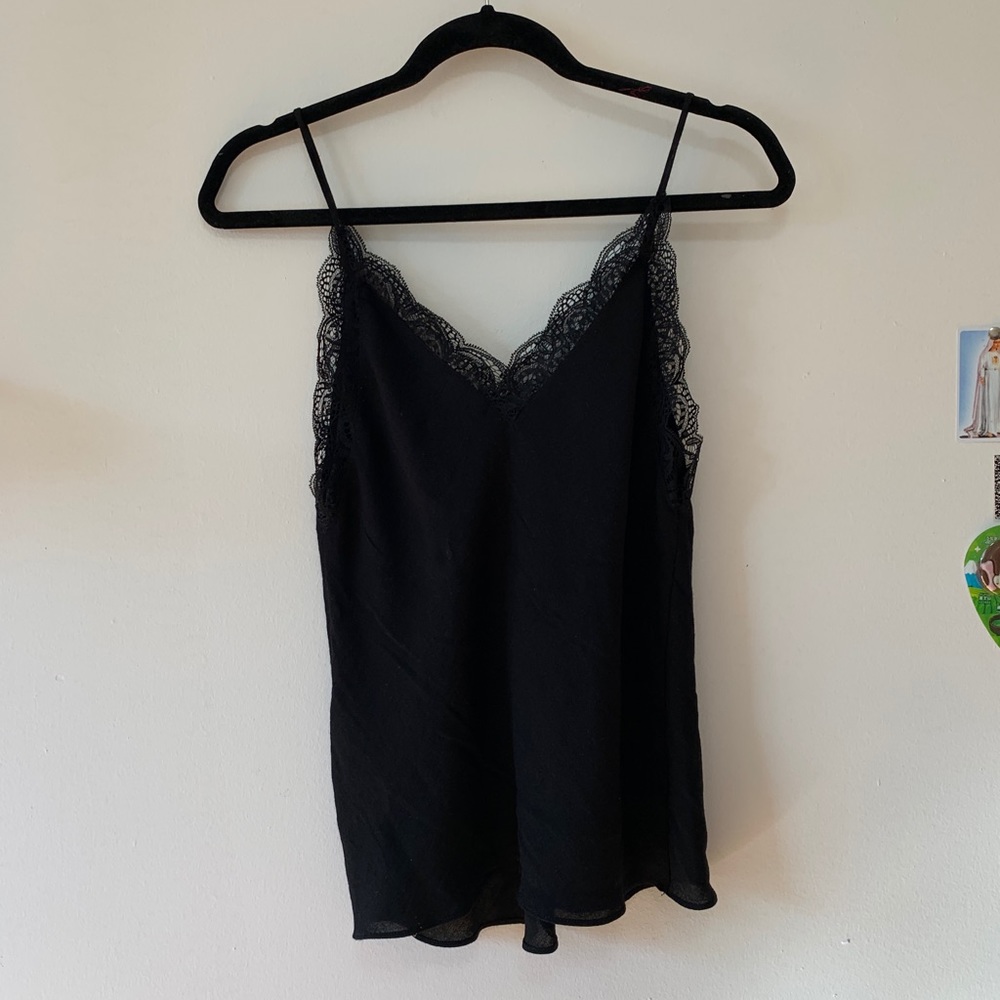 MAJE Lace detail Silk Cami